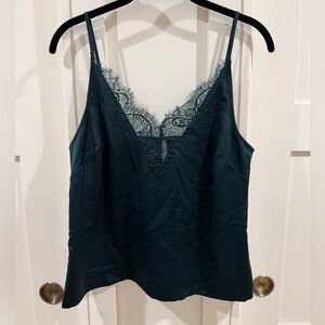 Elegant Black Lace Trim Camisole